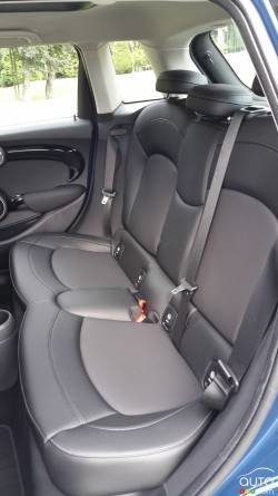 Banquette arrière de la MINI Cooper S 5 portes 2016