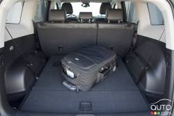 Cargo space with the third row bench folded down