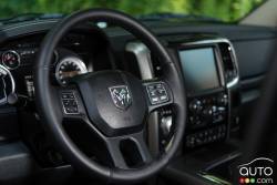 2015 Ram 1500 Black Sport 4x4 steering wheel