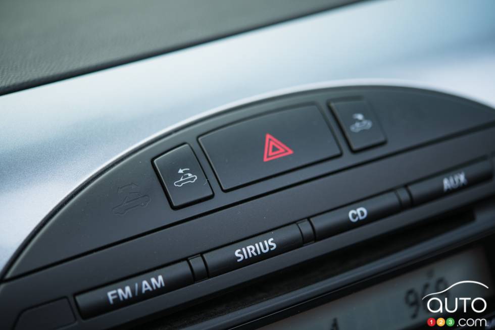 Bouton de contrôle automatisé du toit de la Mazda MX-5 2015