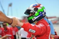 Dario Franchitti, Target Chip Ganassi Racing célèbre sa pole-position