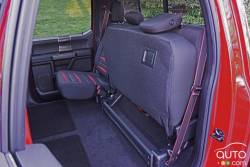  3/4 Front view folding rear seat                              
