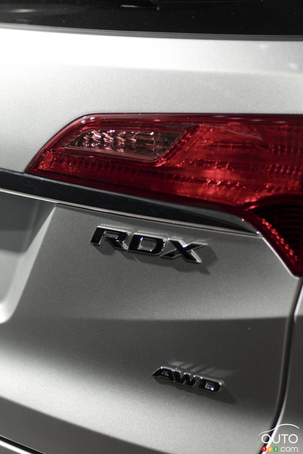 Logo details under the rear right taillight