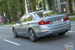 Rear view of the BMW 330e
