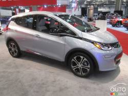 The Chevrolet Bolt EV is one of eight electric cars available for test drives at the show.