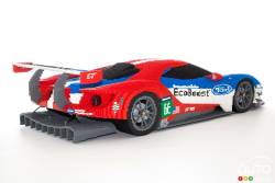 Lego Ford GT race car rear 3/4 view
