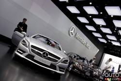 A stately coupe that moves! - The 2013 Mercedes-Benz SL is powered by a new 429 hp, 4.6L twin-turbo V8. This is enough to propel the car from 0-60 mph (0-96 km/h) in 4.5 seconds. Here are some photos of the launch in Detroit.