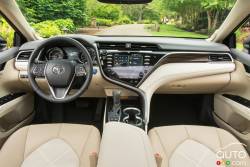Dashboard of the 2018 Toyota Camry XLE Hybrid