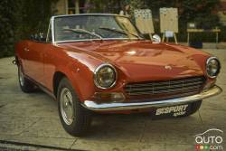 Classic Fiat 124 Spyder front 3/4 view