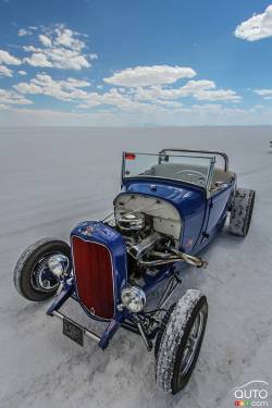 Red, white and blue… an all-American hot rod.