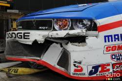 Noel Dowler, EMCO/Praxair/Safety Kleen Dodge race-damaged car