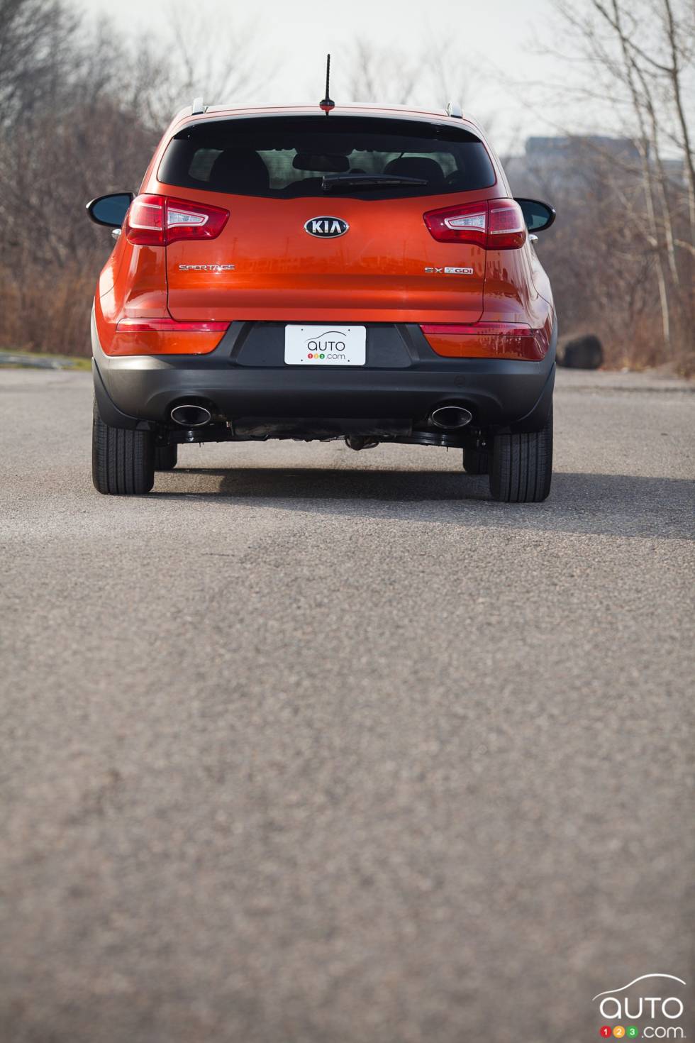 Rear view, away