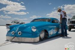 Gordon Driedger hails from Bragg Creek AB and races this sleek 1953 Studebaker powered by a 296 cu. in. Ford Flathead V-8.