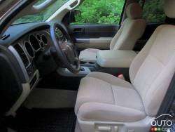 Dashboard and front seats