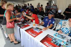 Dario Franchitti, Target Chip Ganassi Racing lors de la séance d'autographes