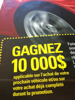 Vous pourriez gagner 10 000$!