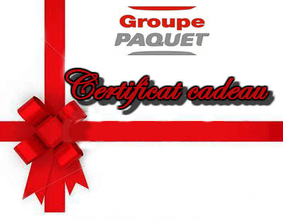 CERTIFICAT CADEAU - GROUPE PAQUET, PAQUET MITSUBISHI, PAQUET NISSAN & PNEUS PAQUET L�VIS