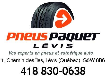 PNEUS PAQUET L�VIS SUR LA RIVE-SUD DE QU�BEC