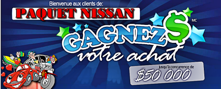 GAGNEZ VOTRE ACHAT CHEZ PAQUET NISSAN � L�VIS, QU�BEC