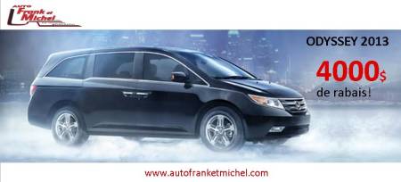 Odyssey 2013 - 4000$ de rabais! Chez Honda d'Auto Frank et Michel!