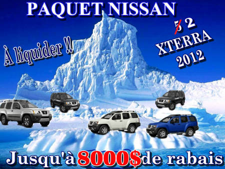 NISSAN XTERRA 2012 � LIQUIDER - PAQUET NISSAN � L�VIS, QU�BEC