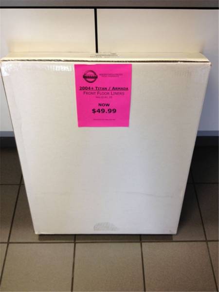 Front counter parts special 2004 and up Titan and Armada front floor liners