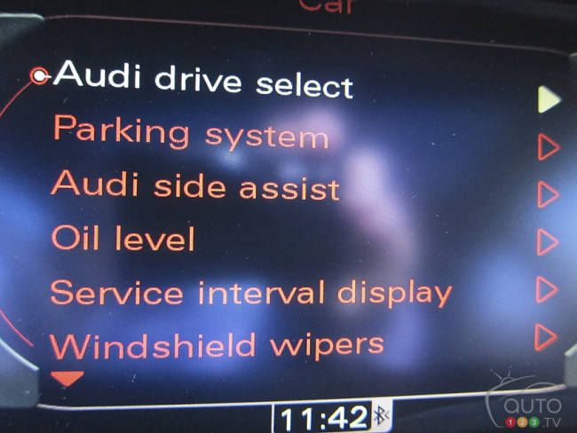 2012 Audi S5 coupe MMI interface 2012 Audi S5 coupe MMI interface