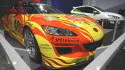 Race cars on display at the Detroit Auto Show Video