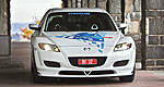 The Mazda RX-8 with hydrogen rotary engine on Norwegian roads