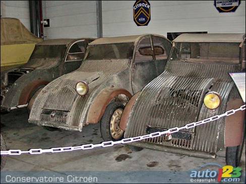 The prototypes of the 2 CV.