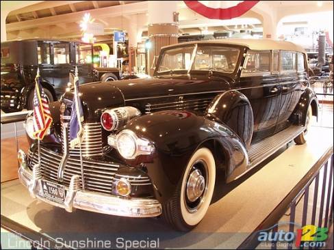 La « Sunshine Special » a été la première voiture de la Maison blanche qui fut modifiée considérablement pour des raisons de sécurité. Celle Lincoln Special K 1939 a servi lors de nombreuses occasions à Franklin D. Roosevelt (1933-1945) avant et durant la Seconde guerre mondiale. Avant de servir au président des États-Unis et d'être recarrossée, cette voiture avait été la voiture personnelle du chef de la mafia américaine, Al Capone !