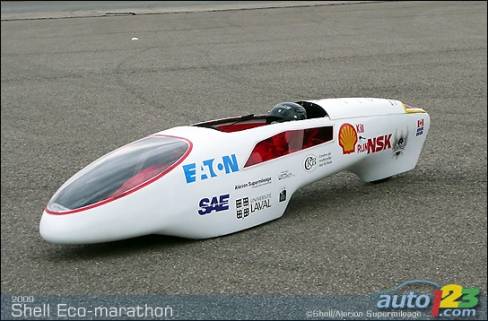 Here is NTF 3.0, the "Prototype" of the Laval University Alerion Supermileage team that made an astonishing fuel consumption of 1,172.2 km per liter!