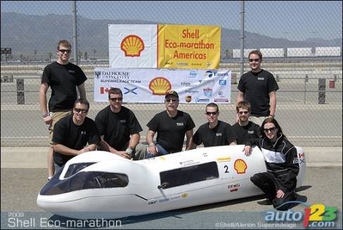 The Nova Scotian team from Dalhousie University won the "Communications Award" with their gasoline-engined Maritime Mileagemachine. The judges recognized the team's efforts for outstanding communications on the Shell Eco-marathon. 