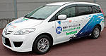 The first hydrogen Mazda Premacy RE delivered to Iwatani Corp.
