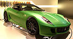 Salon de Genève 2010 : Ferrari drape une 599 en vert, la dote de batteries et la qualifie d'hybride...
