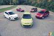 2011 Kia rio5 ex sport, 2011 Nissan Versa, 2011 Mazda 2 GS, 2010 Honda Fit Sport, 2011 Ford Fiesta Hatchback SES