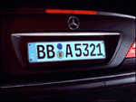 MERCEDES NEW SELF-ILLUMINATING NUMBER PLATES