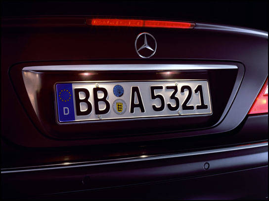 Mercedes number clearance plate