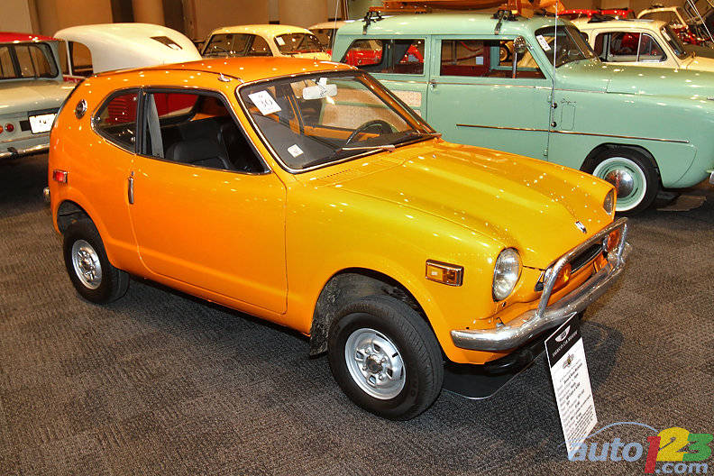 The Honda AZ600 (also nicknamed Z) was available in the US in 1971 and 1972. The ancestor of the Civic, the hatchback could seat four. The 598-cc, air-cooled twin-cylinder produced 36 hp. (Photo: Luc Gagné/Auto123.com)