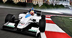 The Formulec EF01 electric race car in action in Moscow