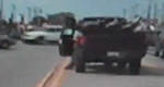 Here's what happens when you try to stop a car with your feet (video)