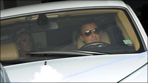 Jean Alesi driving the Rolls-Royce of the Ecclestone's family