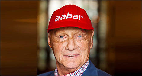 La nouvelle casquette Aabar de Niki Lauda.