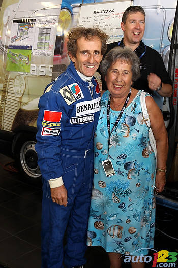Alain Prost et sa mère.