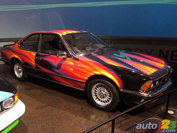 BMW 635 CSi - Austrian painter Ernest Fuchs created the fifth BMW art car in 1982 - inspired by a dream he had of a "hare racing across the motorway and leaping over a burning car". (Photo: Lesley Wimbush/Auto123.com)