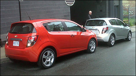 Chevrolet Sonic vue 3/4 arri&egrave;re