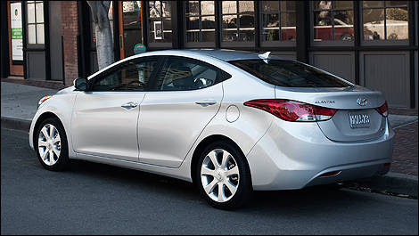 2012 Hyundai Elantra rear 3/4 view