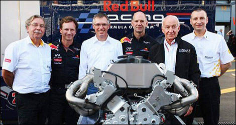 Les dirigeants de Red Bull Racing et Renault Sport F1 à Monza. (Photo: Renault Sport F1)