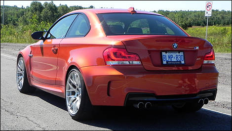 2011 BMW 1M Coupé rear 3/4 view