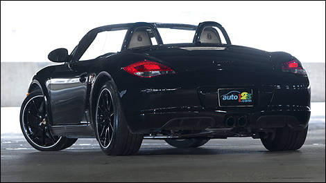 2012 Porsche Boxster S Black Edition rear 3/4 view